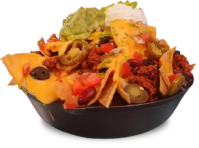 Nachos con guacamole